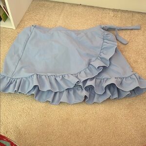 SHEIN Purple Wrap Mini Skirt with Ruffles